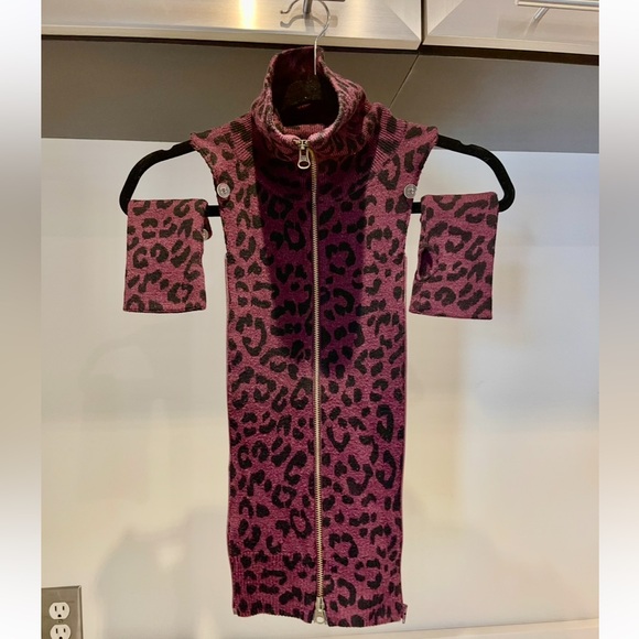 $378 Veronica Beard Dickey Jacket insert & cuffs blazer purple leopard print - Picture 1 of 7